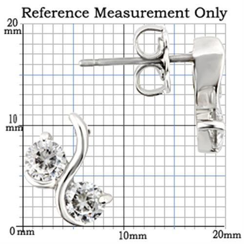 925 Sterling Silver Rhodium Plated Stud Earrings