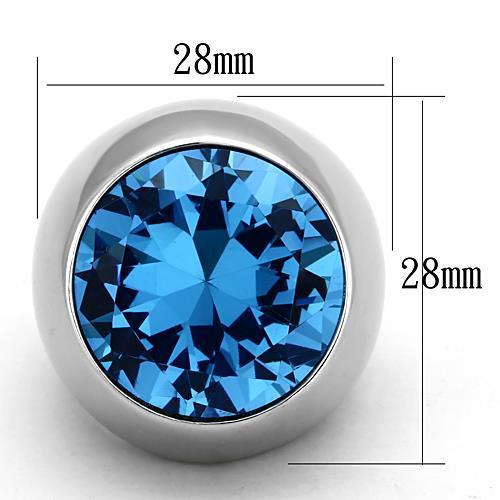 Women's Sea Blue Dome Cocktail Ring