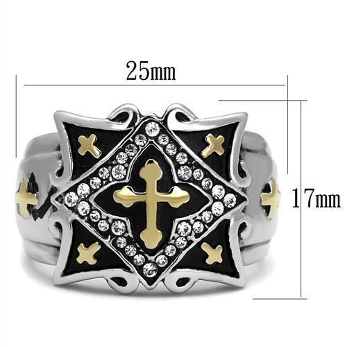 Cross of Jerusalem Stainless Steel Ring