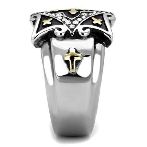 Cross of Jerusalem Stainless Steel Ring