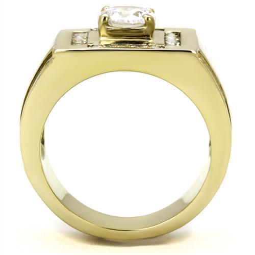 14K Gold Plated Cubic Zirconia Ring for Men