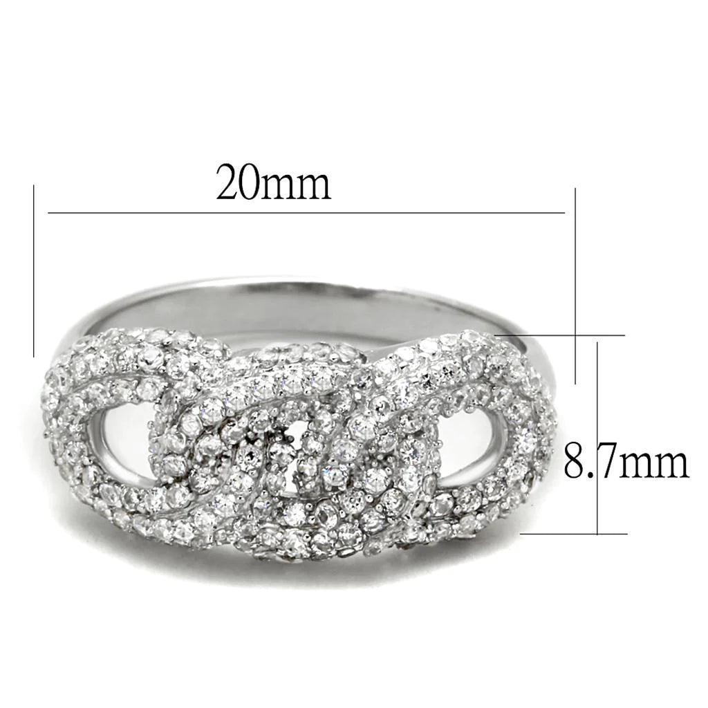 1 ct tw Classic Interlocking Cubic Zirconia Cluster Ring