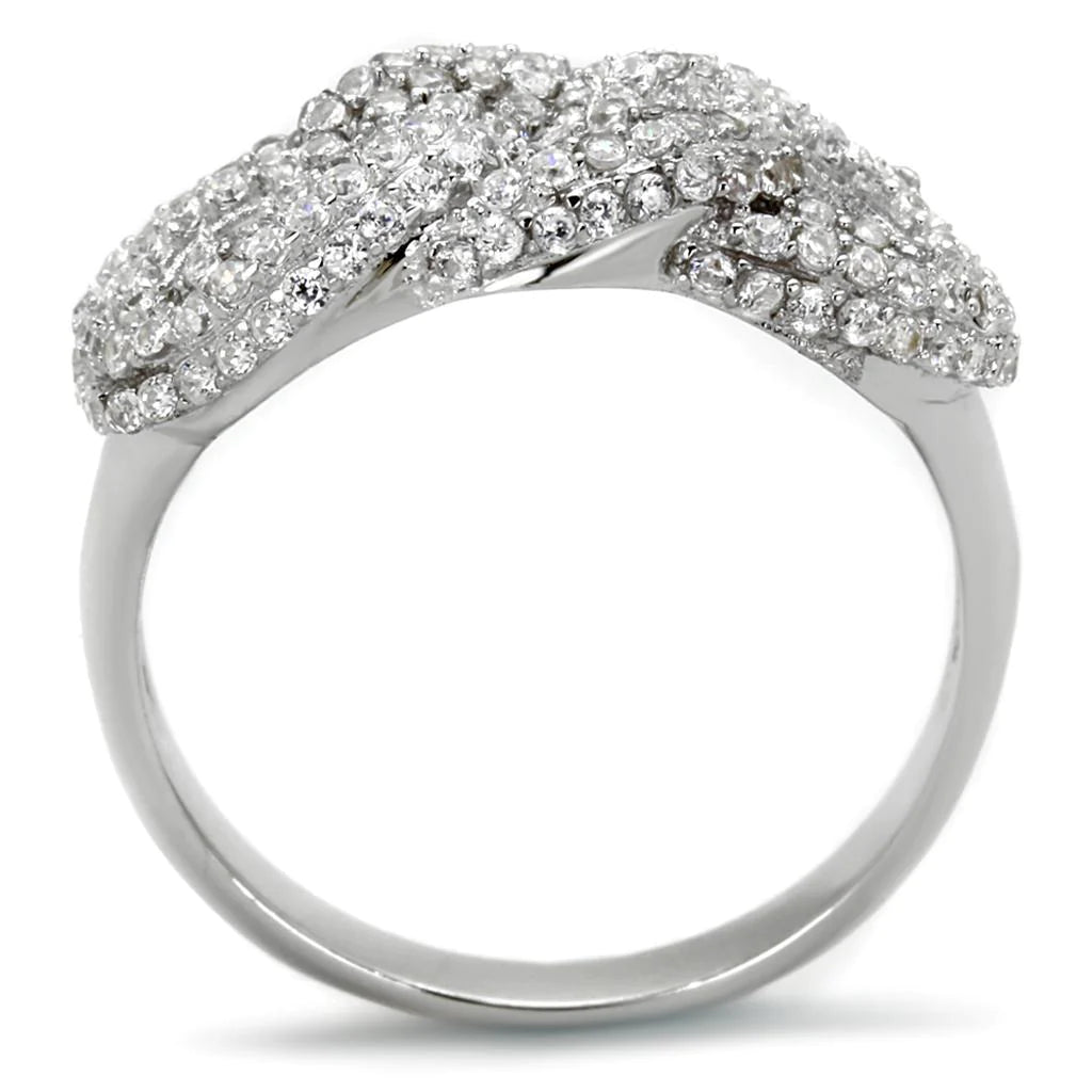 1 ct tw Classic Interlocking Cubic Zirconia Cluster Ring