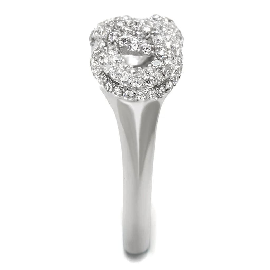 1 ct tw Classic Interlocking Cubic Zirconia Cluster Ring