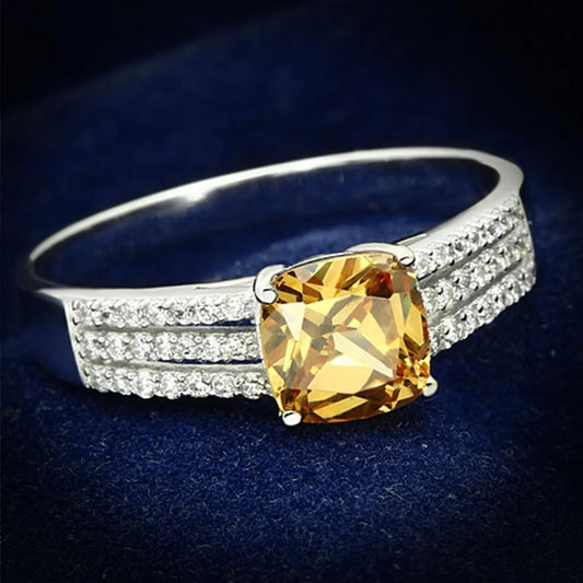 Princess Love Cubic Zirconia Engagement Ring  in Sterling Silver