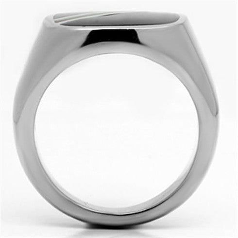 Men's  Enamel Ring in Stainless Steel