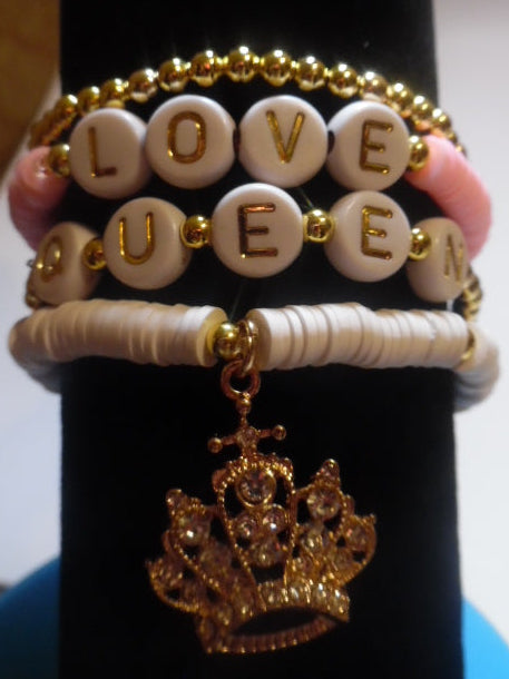 Queen of Love Four-Bracelet Stack Set