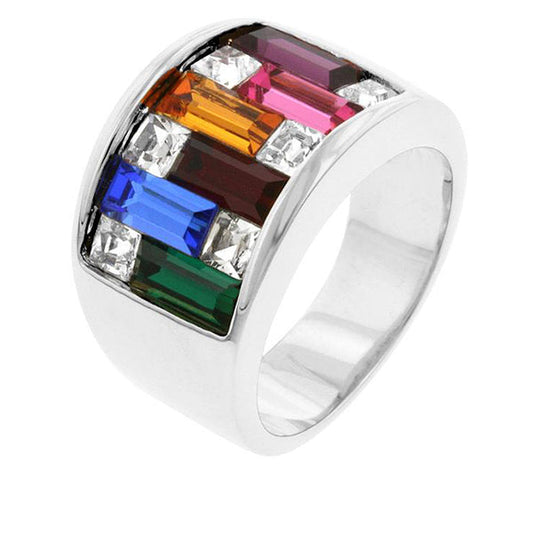 Dazzling Crystal Candy Maze Ring