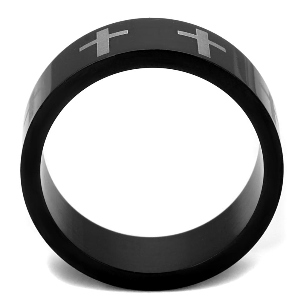 Eternity Cross Black Stainless Steel Band for Men