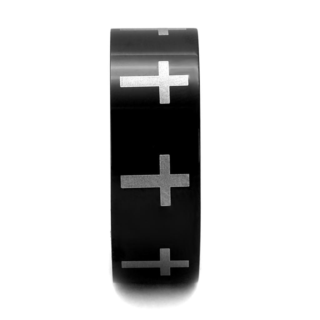 Eternity Cross Black Stainless Steel Band for Men