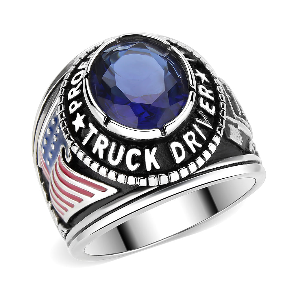 Stainless Steel American Pride Professional Trucker Ring