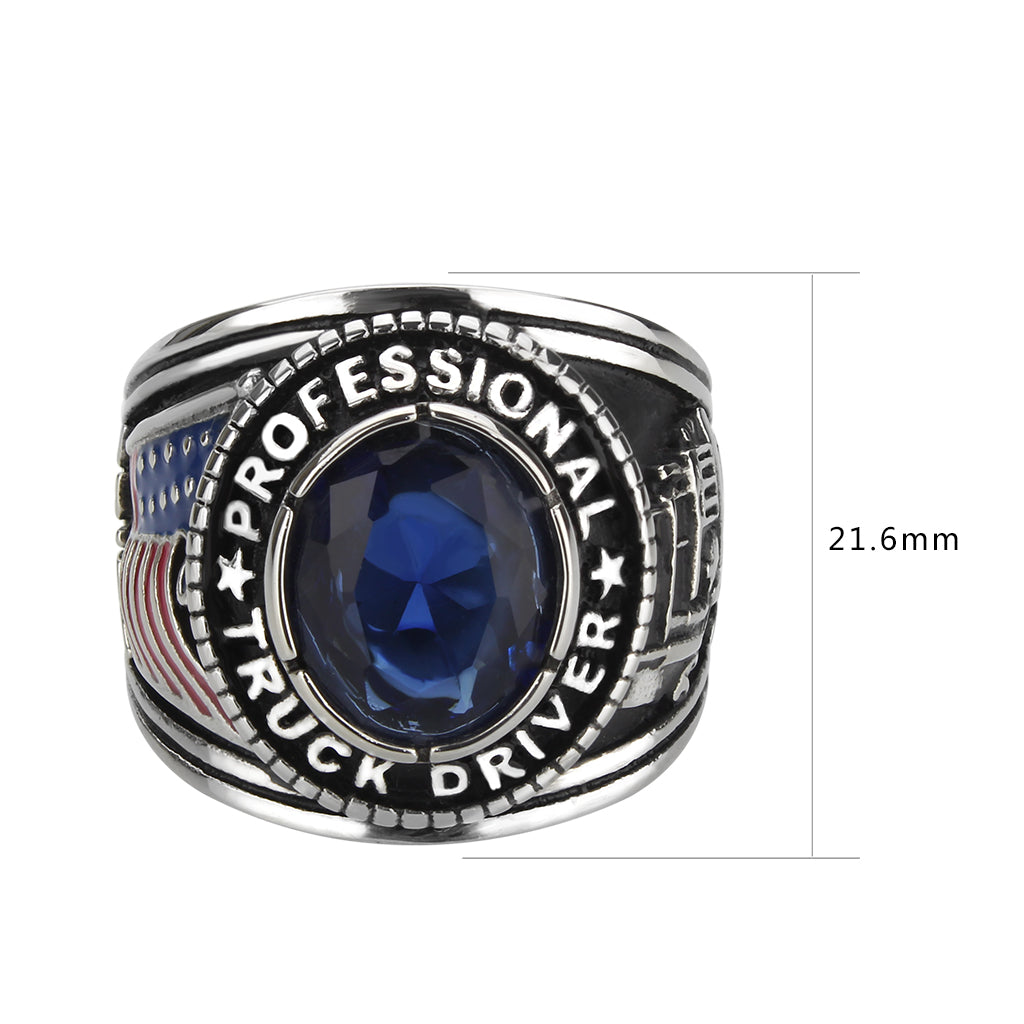 Stainless Steel American Pride Professional Trucker Ring