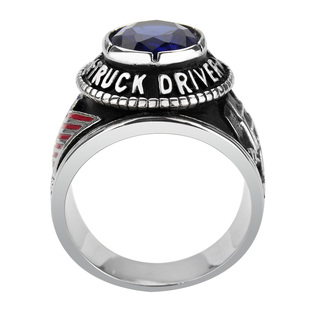 Stainless Steel American Pride Professional Trucker Ring