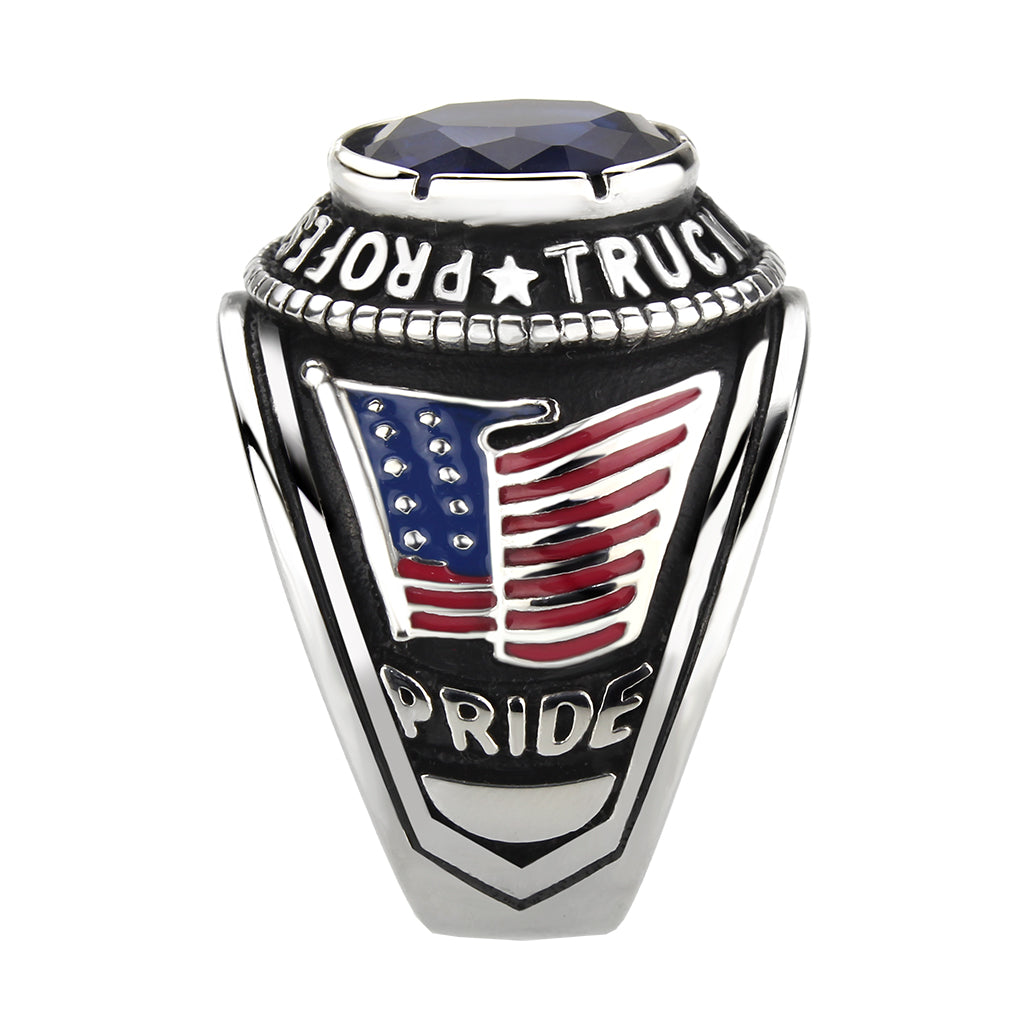 Stainless Steel American Pride Professional Trucker Ring