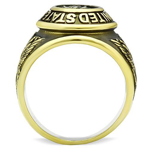 U.S Military Veteran Gold Plated Stainless Steel Ring