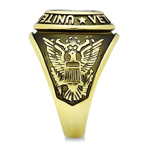 U.S Military Veteran Gold Plated Stainless Steel Ring