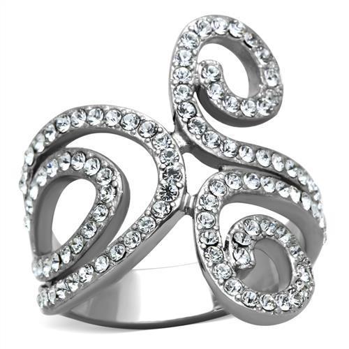 Singing Suzy Whimsical Swirl Crystal Ring