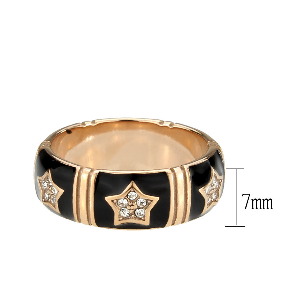 Women's Crystal Star Design Band Ring